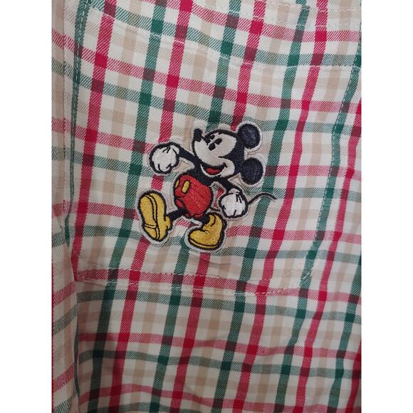 Mens Disney Store Plaid Button Front Size Medium - Picture 2 of 3